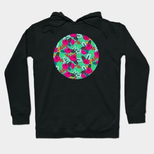 Bold boho blooms flower pattern Hoodie